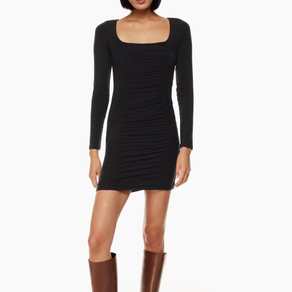 NWT Aritzia Wilfred Lydia black mini dress